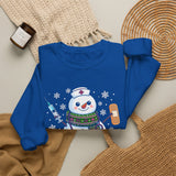 Snowman Nurse Sweatshirt — Snow Much Love for Nursing Winter Crewneck
