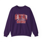 Santa's Favorite Nurse Sweatshirt — Christmas Stethoscope Heart Crewneck