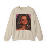 Angry Doll Face Meme Reaction Sweatshirt — Gen Z Brainrot Crewneck