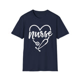 Nurse Heart Stethoscope T-Shirt