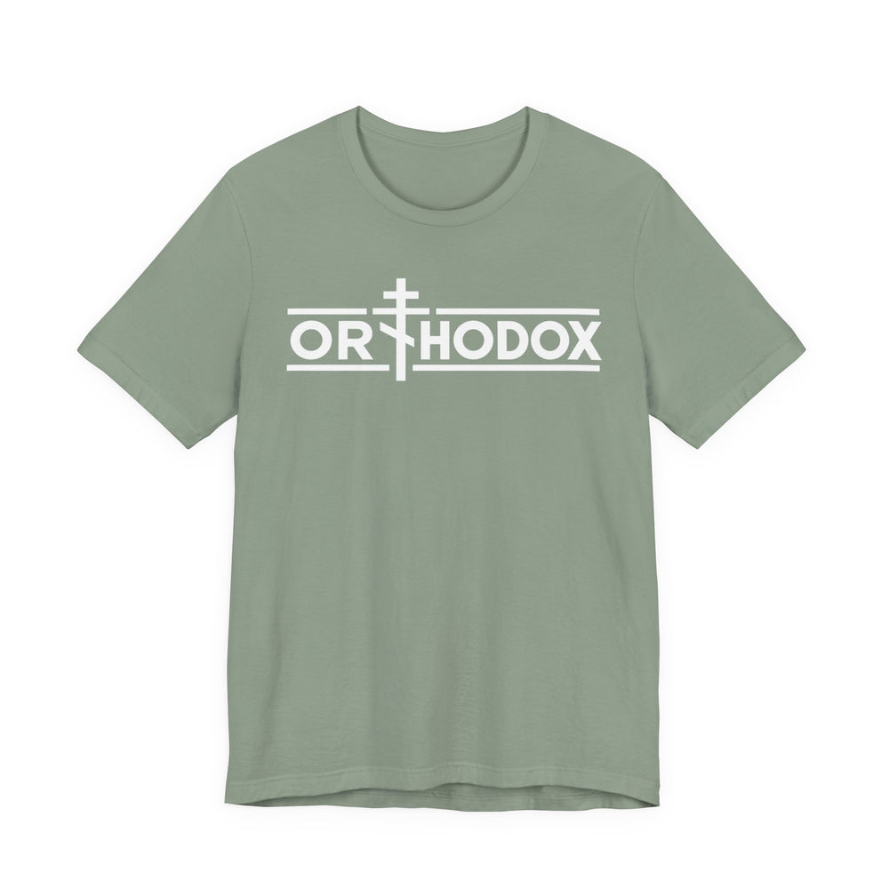 Orthodox Christian cross t-shirt in Sage by Peckwear