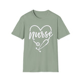 Nurse Heart Stethoscope T-Shirt