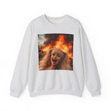 Burning Doll Face Meme Sweatshirt — Unhinged Sarcasm Crewneck