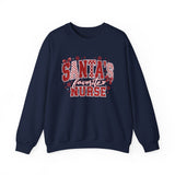 Santa's Favorite Nurse Sweatshirt — Christmas Stethoscope Heart Crewneck