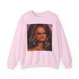 Angry Doll Face Meme Reaction Sweatshirt — Gen Z Brainrot Crewneck