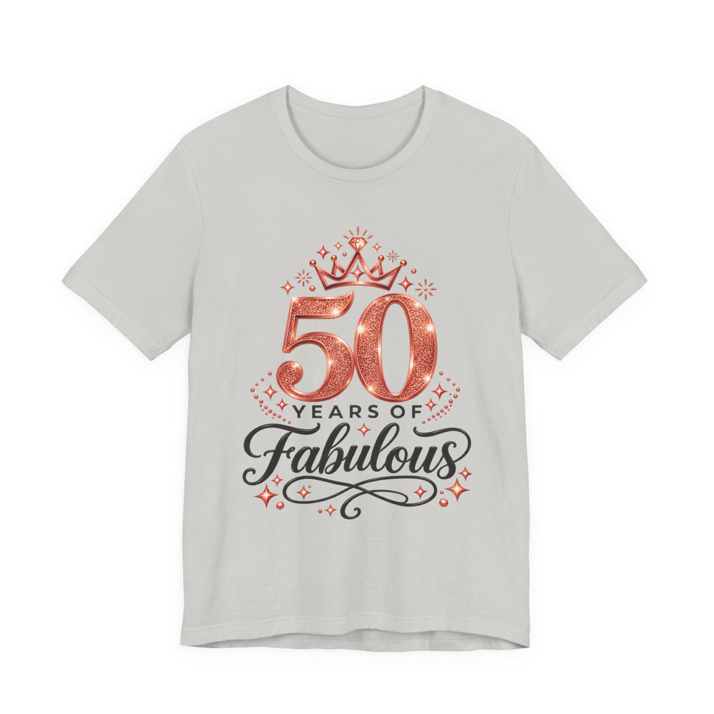 50th Birthday Shirt in Silver