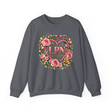 LPN Sweatshirt — Licensed Practical Nurse Floral Heart Crewneck