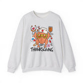Thanksgiving Nurse Sweatshirt — Thankful Nurse Turkey Crewneck