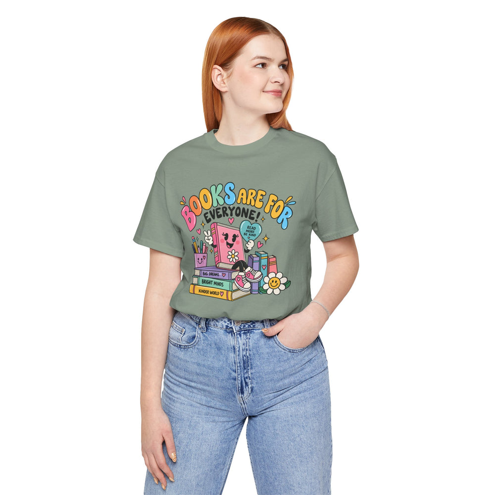 Books Are for Everyone teacher shirt graphic tee – image 9