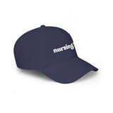 Nursing Life Cap — Embroidered Red Low-Profile Baseball Hat for Nurses