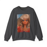 Distressed Doll Face Meme Sweatshirt — Retro Crewneck