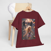 Protest Scene Meme Tee in Garnet