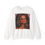 Angry Doll Face Meme Reaction Sweatshirt — Gen Z Brainrot Crewneck