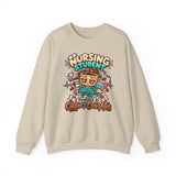 Nursing Student Sweatshirt — Powered by Coffee & Care Plans