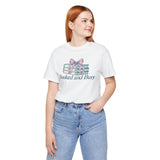 Booked and Busy teacher shirt graphic tee – image 2