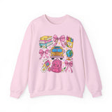 Back to school teacher sweatshirt with school bus, backpack and books graphic - view 7