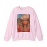 Distressed Doll Face Meme Sweatshirt — Retro Crewneck