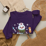 Snowman Nurse Sweatshirt — Snow Much Love for Nursing Winter Crewneck