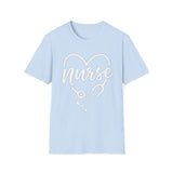Nurse Heart Stethoscope T-Shirt