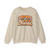 ER Nurse Sweatshirt — Retro Groovy Emergency Nurse Crewneck