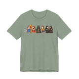 Orthodox cat shirt with cats holding icons in Sage by Peckwear