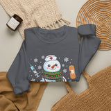 Snowman Nurse Sweatshirt — Snow Much Love for Nursing Winter Crewneck