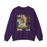 Barbie Sweatshirt — Retro Barbie at Keyboard Photo Print