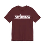 Orthodox Christian cross t-shirt in Maroon by Peckwear