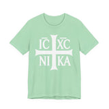 IC XC NIKA Orthodox cross shirt in Mint by Peckwear
