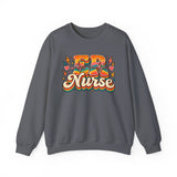 ER Nurse Sweatshirt — Retro Groovy Emergency Nurse Crewneck