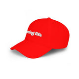 Nursing Life Cap — Embroidered Red Low-Profile Baseball Hat for Nurses