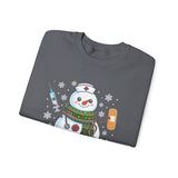 Snowman Nurse Sweatshirt — Snow Much Love for Nursing Winter Crewneck