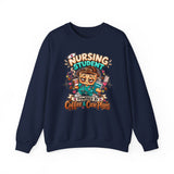 Nursing Student Sweatshirt — Powered by Coffee & Care Plans