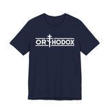 Orthodox Christian cross t-shirt in Navy by Peckwear