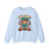 Nursing Student Sweatshirt — Powered by Coffee & Care Plans