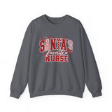 Santa's Favorite Nurse Sweatshirt — Christmas Stethoscope Heart Crewneck