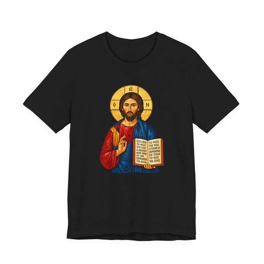 Orthodox Jesus icon shirt in Black by Peckwear