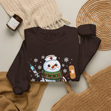Snowman Nurse Sweatshirt — Snow Much Love for Nursing Winter Crewneck