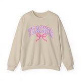 Booked and Busy teacher sweatshirt with bow-tied book stack - view 3