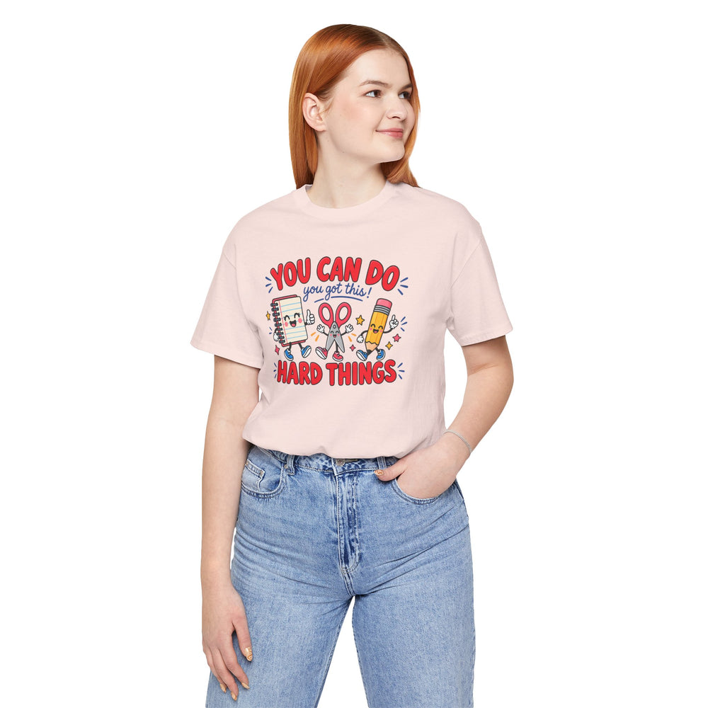 You Can Do Hard Things teacher shirt graphic tee – image 2