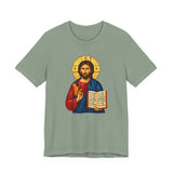 Orthodox Jesus icon shirt in Sage by Peckwear