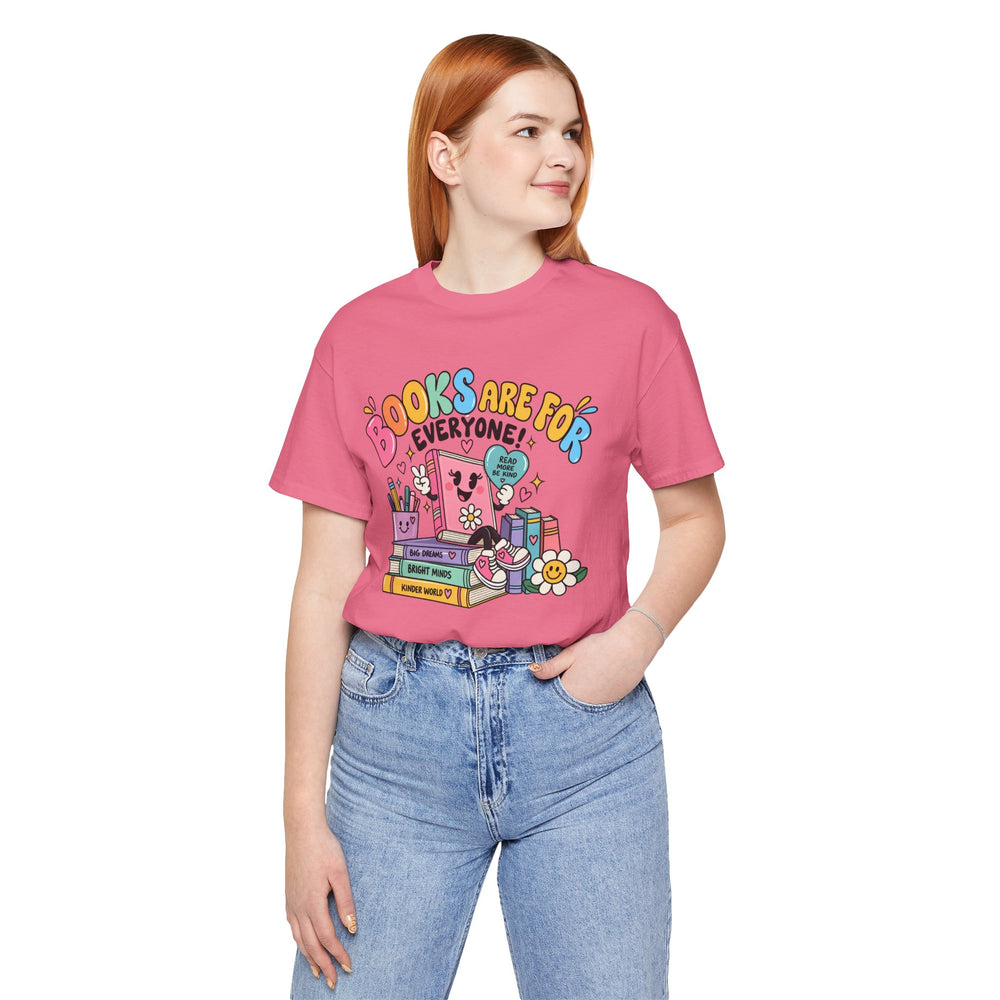 Books Are for Everyone teacher shirt graphic tee – image 6