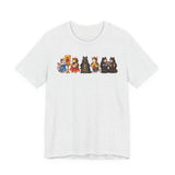 Orthodox cat shirt with cats holding icons in Ash by Peckwear