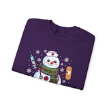 Snowman Nurse Sweatshirt — Snow Much Love for Nursing Winter Crewneck