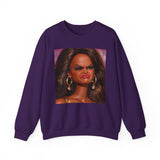 Angry Doll Face Meme Reaction Sweatshirt — Gen Z Brainrot Crewneck
