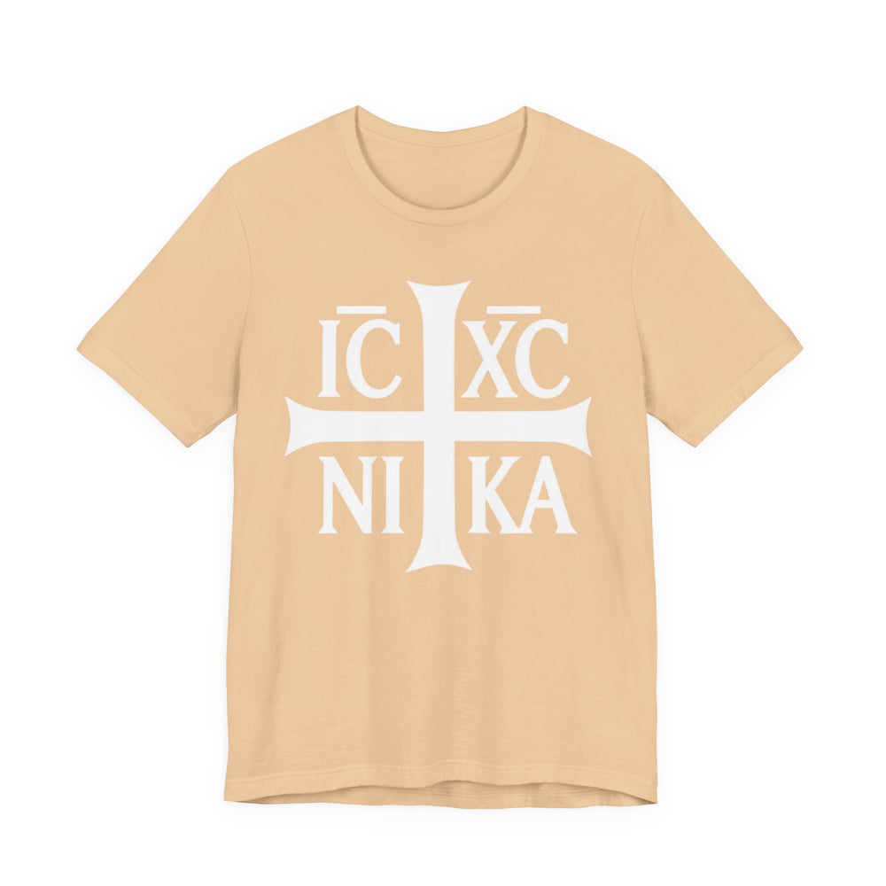 IC XC NIKA Orthodox cross shirt in Sand Dune by Peckwear