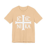 IC XC NIKA Orthodox cross shirt in Sand Dune by Peckwear