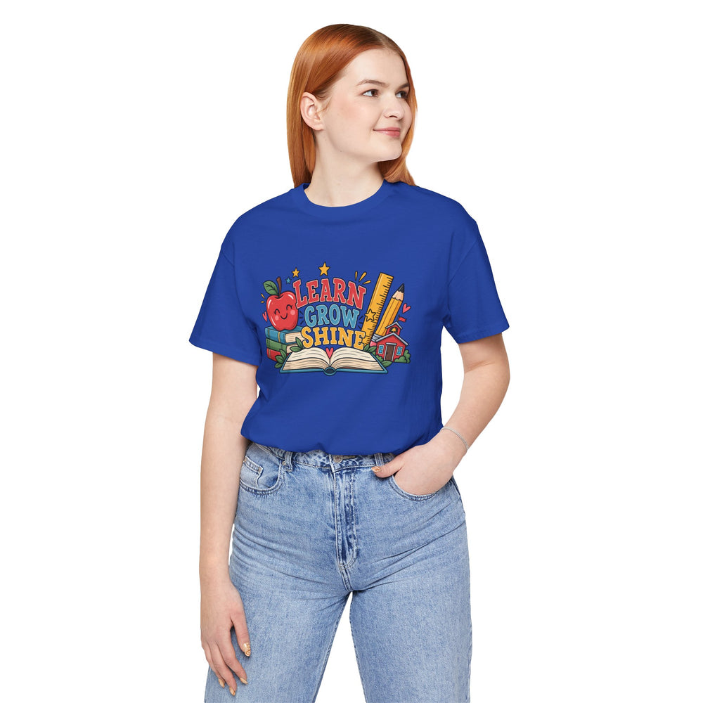 Learn Grow Shine teacher shirt graphic tee – image 9