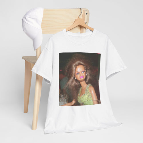 Vintage Doll Portrait Tee in White