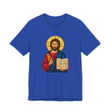 Orthodox Jesus icon shirt in True Royal by Peckwear
